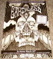 EARTHLESS SUPERB U.K. RECORD COMPANY PROMO POSTER FOR 'BLACK HEAVEN' ALBUM 2018