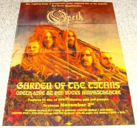 OPETH U.K. RECORD COMPANY PROMO POSTER 'GARDEN OF THE TITANS' LIVE ALBUM 2018