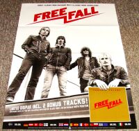 FREE FALL SUPERB U.K. RECORD COMPANY PROMO POSTER 'POWER AND VOLUME' ALBUM 2013