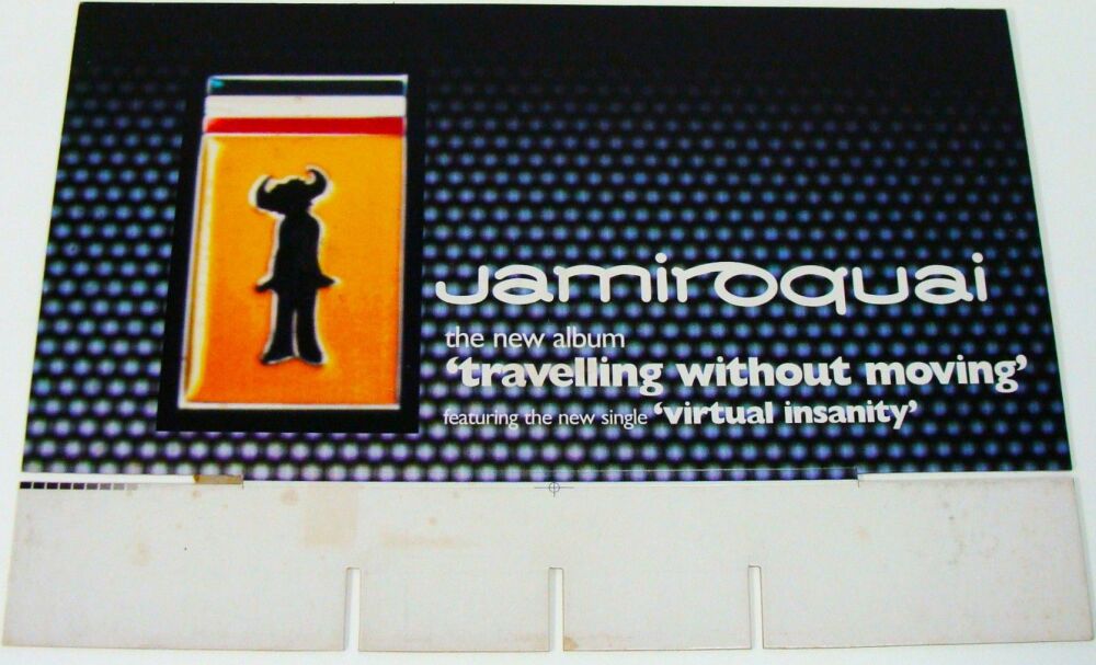 JAMIROQUAI U.K. COUNTER STANDEE SHOP DISPLAY 'TRAVELLING WITHOUT MOVING' LP