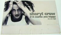 SHERYL CROW UK COUNTER STANDEE SHOP DISPLAY 'IF IT MAKES YOU HAPPY' SINGLE 1996