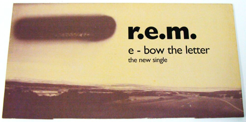 R.E.M. UK REC COM STANDEE/FLAT BOARD SHOP DISPLAY 'E-BOW THE LETTER' SINGLE