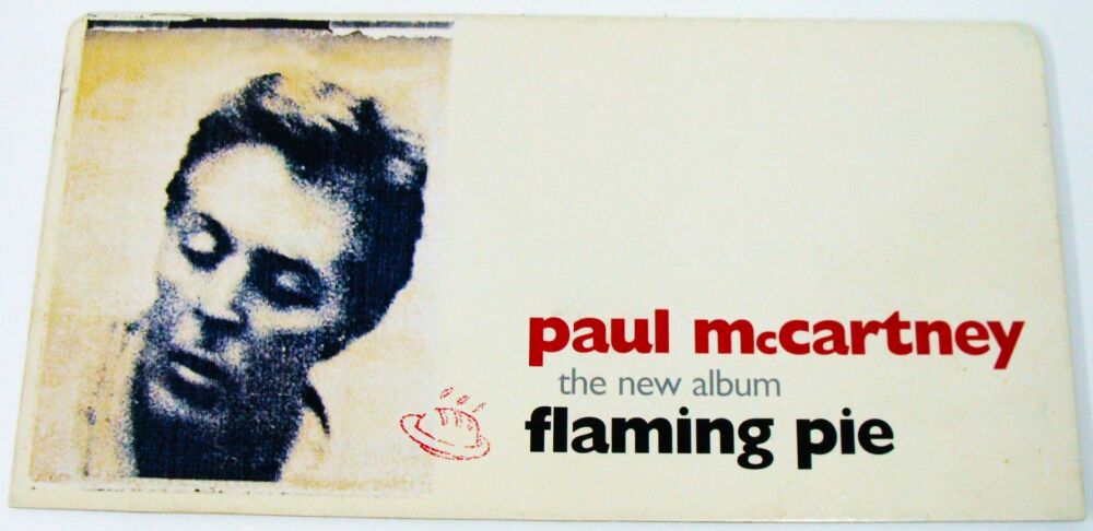 THE BEATLES PAUL McCARTNEY UK PROMO FLAT BOARD SHOP DISPLAY 'FLAMING PIE ' 