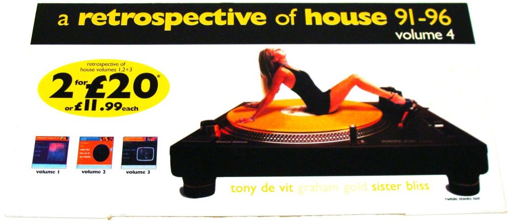 TONY DE VIT SISTER BLISS A RETROSPECTIVE OF HOUSE 91-96 VOL 4 SHOP DISPLAY 