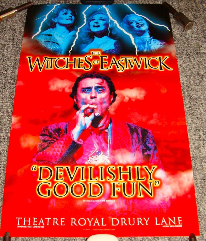 IAN McSHANE 'THE WITCHES OF EASTWICK' POSTER THEATRE ROYAL DRURY LANE U.K. 