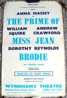 THE PRIME OF MISS JEAN BRODIE POSTER ANNA MASSEY WYNDHAM'S THEATRE LONDON 1966