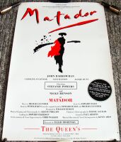 MATADOR STEPHANIE POWERS STUNNING RARE THEATRE POSTER THE QUEEN'S LONDON UK 1991