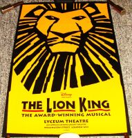 THE LION KING ABSOLUTELY STUNNING POSTER FOR THE LYCEUM THEATRE IN LONDON 1999