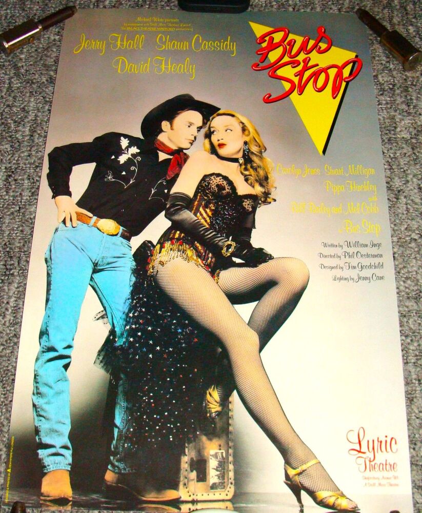 BUS STOP JERRY HALL REALLY STUNNING POSTER FOR THE LYRIC THEATRE IN LONDON 