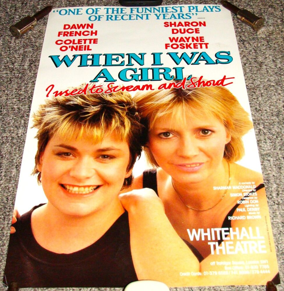 WHEN I WAS A GIRL DAWN FRENCH STUNNING RARE POSTER FOR WHITEHALL THEATRE IN