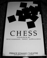 CHESS ABBA ABSOLUTELY FABULOUS AND RARE POSTER FOR THE PRICE EDWARD THEATRE 1986