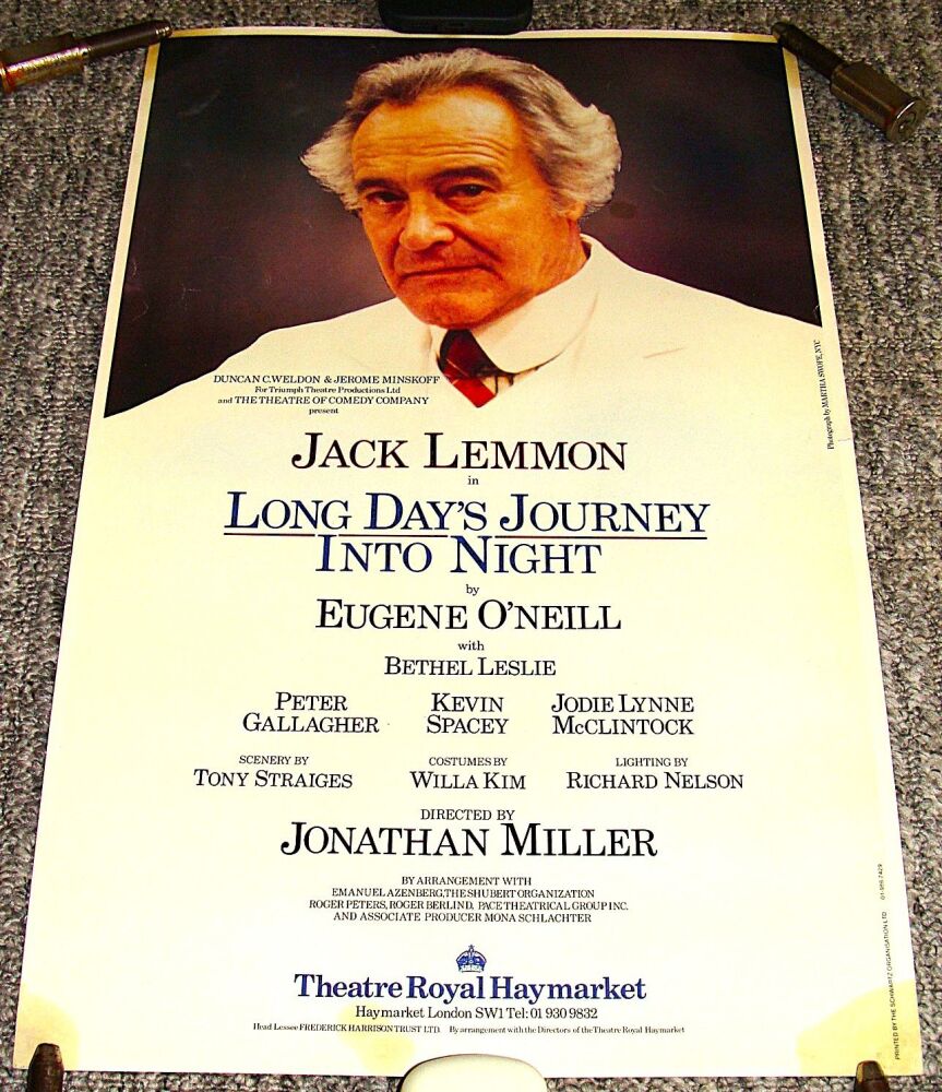 LONG DAYS JOURNEY INTO NIGHT JACK LEMMON POSTER FOR THEATRE ROYAL HAYMARKET