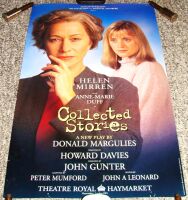 COLLECTED STORIES HELEN MIRREN STUNNING POSTER FOR THEATRE ROYAL HAYMARKET 2000