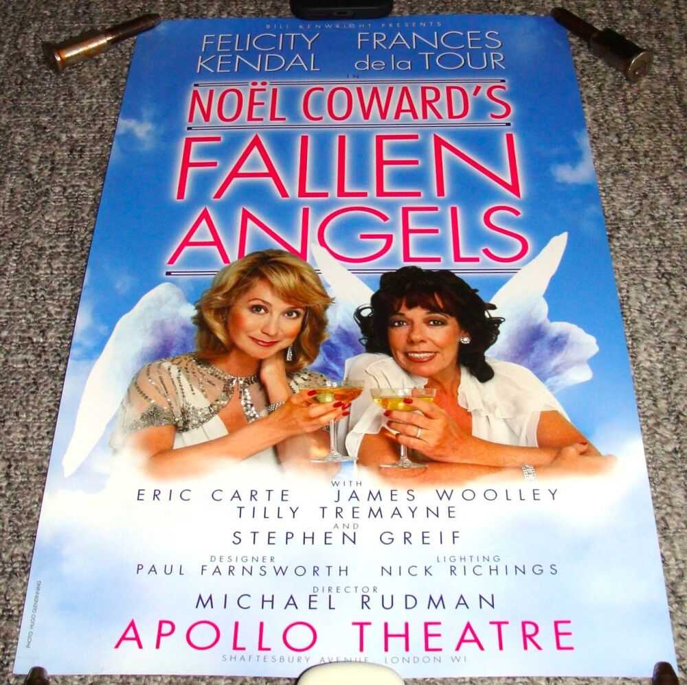 FALLEN ANGELS FELICITY KENDALL FRANCIS DE LA TOUR POSTER APOLLO THEATRE UK 