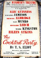 THE COCKTAIL PARTY ALEC GUINNESS RARE POSTER FOR WYNDHAM'S THEATRE LONDON 1968