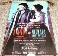 IVANOV & MUCH ADO ABOUT NOTHING ALAN BATES POSTER FOR STRAND THEATRE LONDON 1989