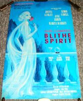 BLITHE SPIRIT JOANNA LUMLEY JANE ASHER POSTER FOR VAUDVILLE THEATRE LONDON 1986