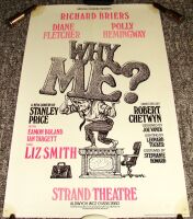 WHY ME? RICHARD BRIERS STUNNING & RARE POSTER FOR STRAND THEATRE LONDON IN 1985