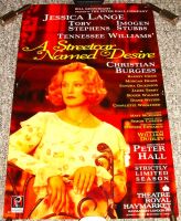 A STREETCAR NAMED DESIRE JESSICA LANGE RARE POSTER THEATRE ROYAL HAYMARKET 1996
