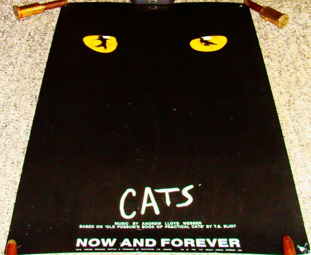 CATS WEBBER REALLY GORGEOUS AND RARE POSTER FOR THE NEW LONDON THEATRE IN 1