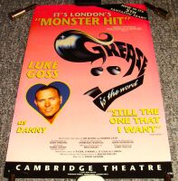 GREASE LUKE GOSS SUPERB AND RARE POSTER FOR THE CAMBRIDGE THEATRE LONDON IN 1996