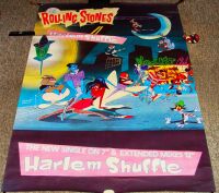 THE ROLLING STONES U.K. RECORD COMPANY PROMO POSTER 'HARLEM SHUFFLE' SINGLE 1986