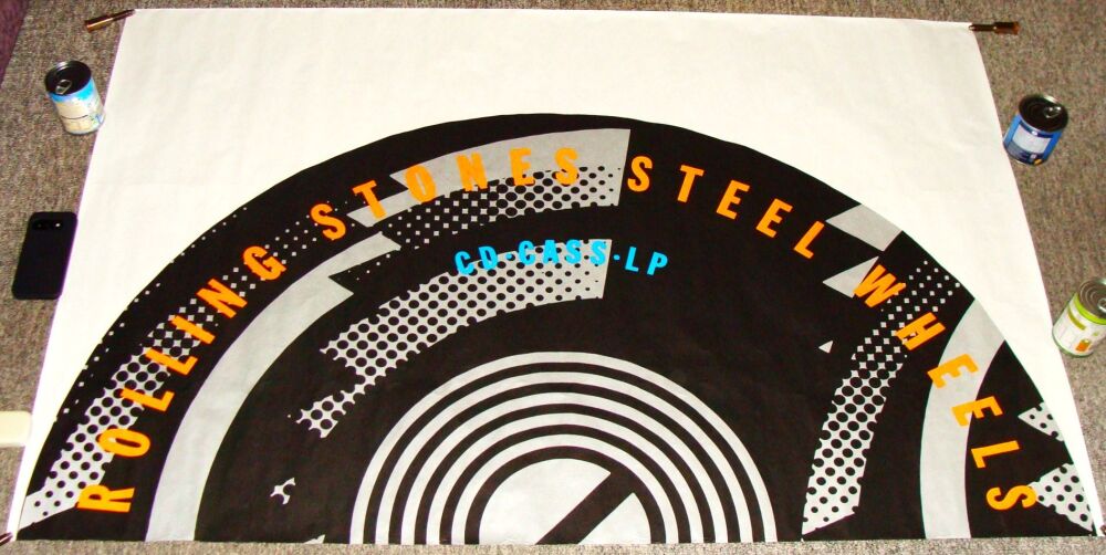 THE ROLLING STONES U.K. RECORD COMPANY PROMO POSTER 'STEEL WHEELS' ALBUM 19