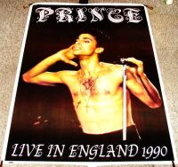 PRINCE ABSOLUTELY STUNNING RARE 'LIVE IN ENGLAND 1990&rsquo; SPLASH PERSONALITY POSTER