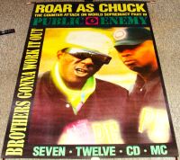 PUBLIC ENEMY U.K. REC COM PROMO POSTER 'BROTHERS GONNA WORK IT OUT' SINGLE 1990