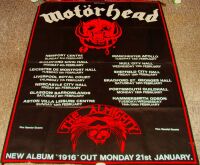MOTORHEAD LEMMY THE ALMIGHTY STUNNING RARE U.K. TOUR POSTER FOR FEBRUARY 1991