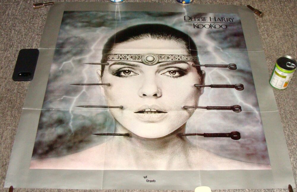 BLONDIE DEBBIE HARRY U.K. RECORD COMPANY PROMO POSTER 'KOOKOO' DEBUT ALBUM 