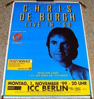 CHRIS DE BURGH SUPERB RARE CONCERT POSTER MONDAY 1st NOVEMBER 1999 ICC BERLIN