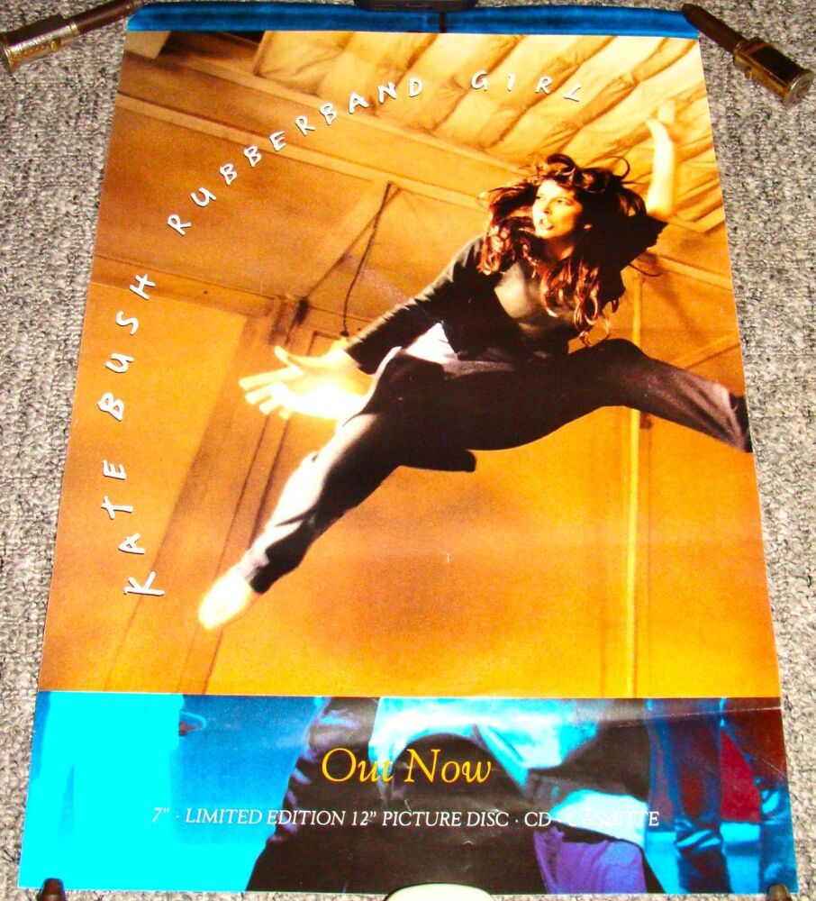 KATE BUSH RARE U.K. RECORD COMPANY PROMO POSTER 'RUBBERBAND GIRL' SINGLE 19