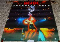 AC-DC STUNNING RARE U.K. RECORD COMPANY PROMO POSTER 'THUNDERSTRUK' SINGLE 1990