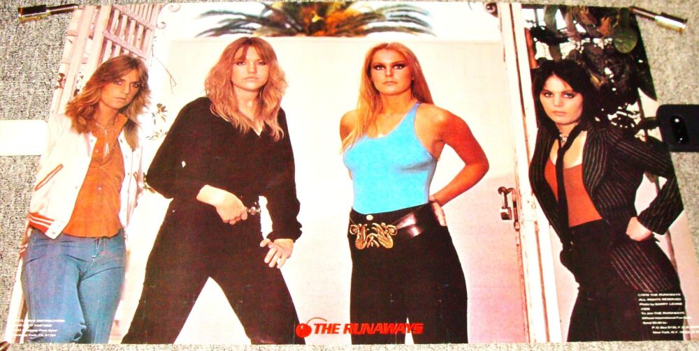 THE RUNAWAYS STUNNING AND RARE U.S. 'ONE STOP' PERSONALITY POSTER FROM 1978