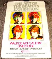 THE BEATLES 'THE ART OF' EXHIBITION PROMO POSTER MAY-SEPTEMBER 1984 LIVERPOOL UK
