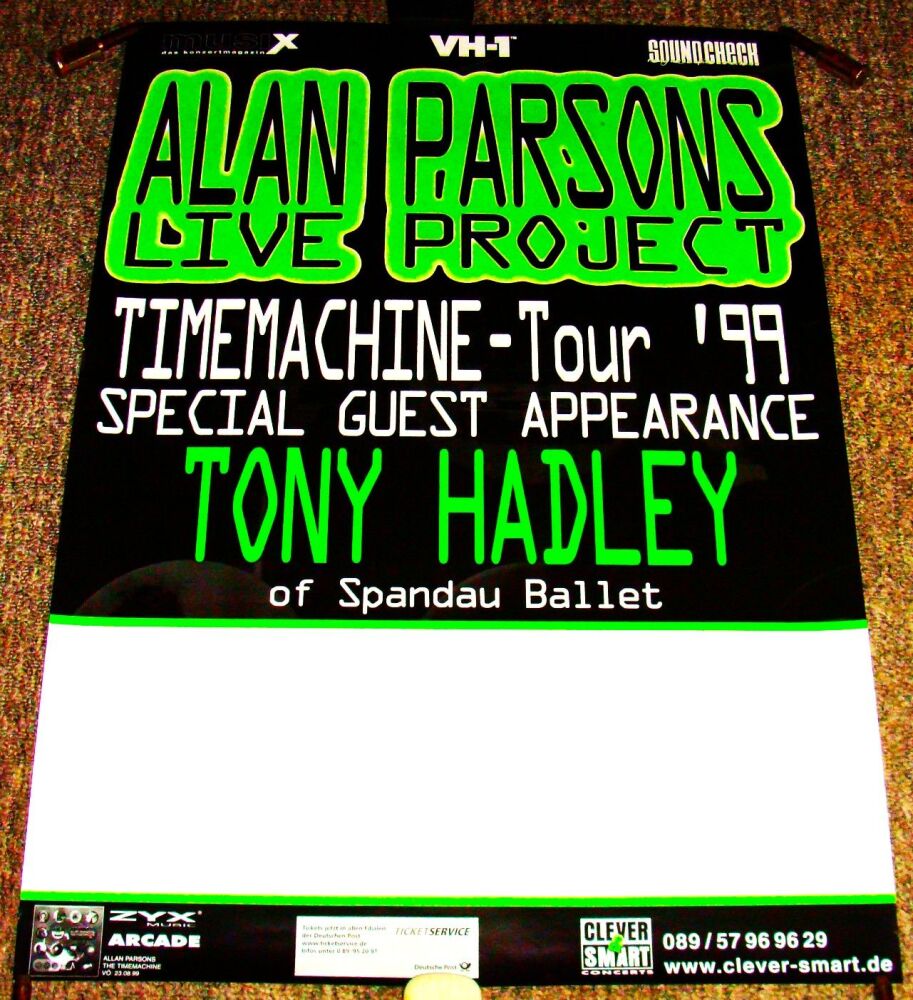 ALAN PARSONS LIVE PROJECT TONY HADLEY RARE GERMAN CONCERT TOUR BLANK POSTER