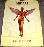NIRVANA STUNNING RARE U.S. RECORD COMPANY PROMO POSTER FOR 'IN UTERO' ALBUM 1993