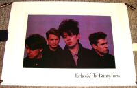 ECHO AND THE BUNNEYMEN STUNNING AND RARE U.S. MERCHANDISING POSTER FROM 1987
