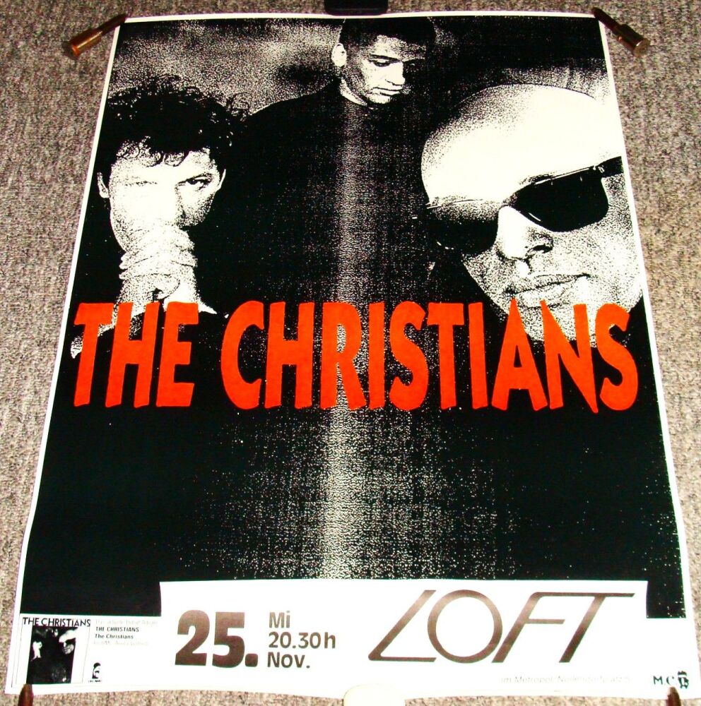 THE CHRISTIANS CONCERT POSTER MONDAY 25th NOVEMBER 1987 METROPOL WEST GERMA
