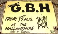 G.B.H. TRUTH DECAY CONCERT POSTER FRIDAY 19th AUGUST 1994 HALLAMSHIRE SHEFFIELD