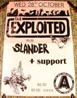 THE EXPLOITED SUPERB RARE CONCERT POSTER FOR WED 28th OCT 1998 ADELPHI CLUB HULL