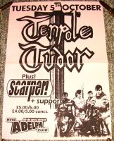 TENPOLE TUDOR RARE CONCERT POSTER TUESDAY 5th OCTOBER 1999 ADELPHI CLUB HULL UK