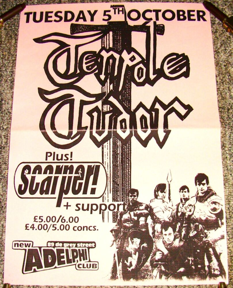 TENPOLE TUDOR RARE CONCERT POSTER TUESDAY 5th OCTOBER 1999 ADELPHI CLUB HUL