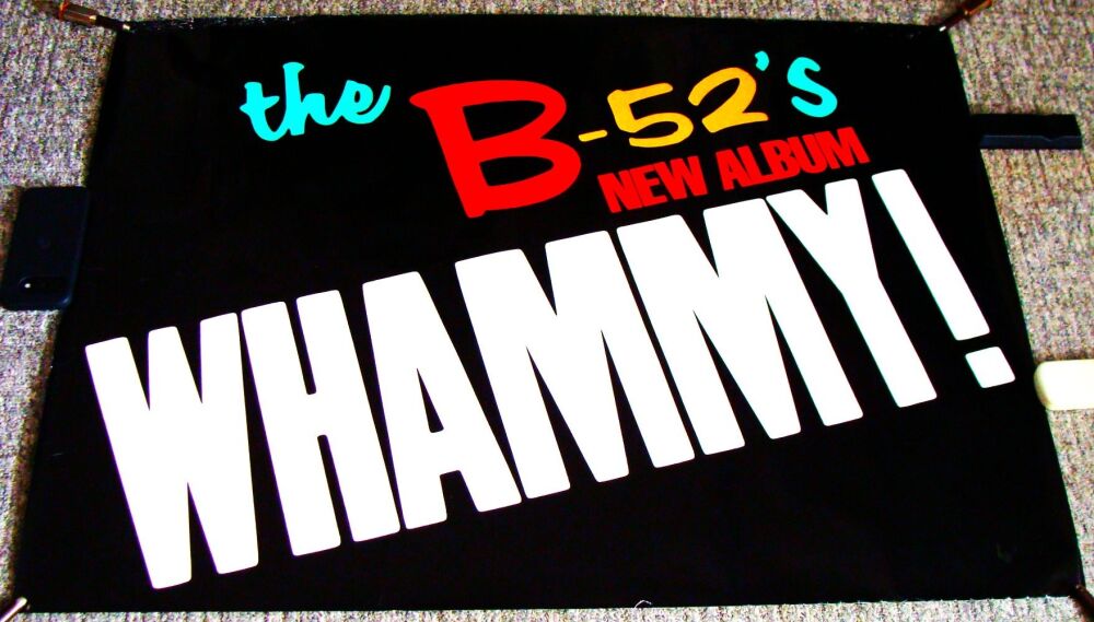 THE B-52'S SUPERB RARE U.K. RECORD COMPANY PROMO POSTER FOR 'WHAMMY!' ALBUM
