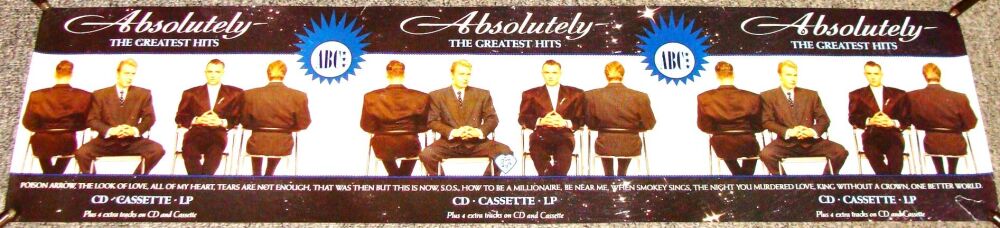 ABC SUPERB RARE U.K. RECORD COMPANY PROMO POSTER/BANNER 'ABSOLUTELY' ALBUM 