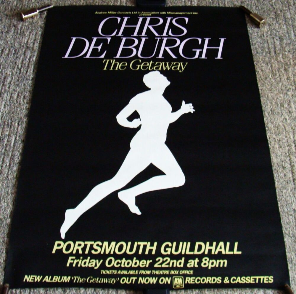 CHRIS DE BURGH RARE CONCERT POSTER FRIDAY 22nd OCTOBER 1982 PORTSMOUTH GUIL