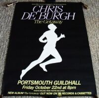 CHRIS DE BURGH RARE CONCERT POSTER FRIDAY 22nd OCTOBER 1982 PORTSMOUTH GUILDHALL