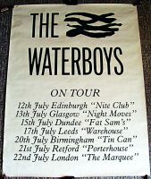 THE WATERBOYS ABSOLUTELY STUNNING AND RARE U.K. TOUR PROMO CONCERTS POSTER 1984