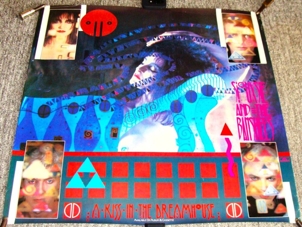 SIOUXSIE & THE BANSHEES U.K. PROMO POSTER 'A KISS IN THE DREAMHOUSE' ALBUM 